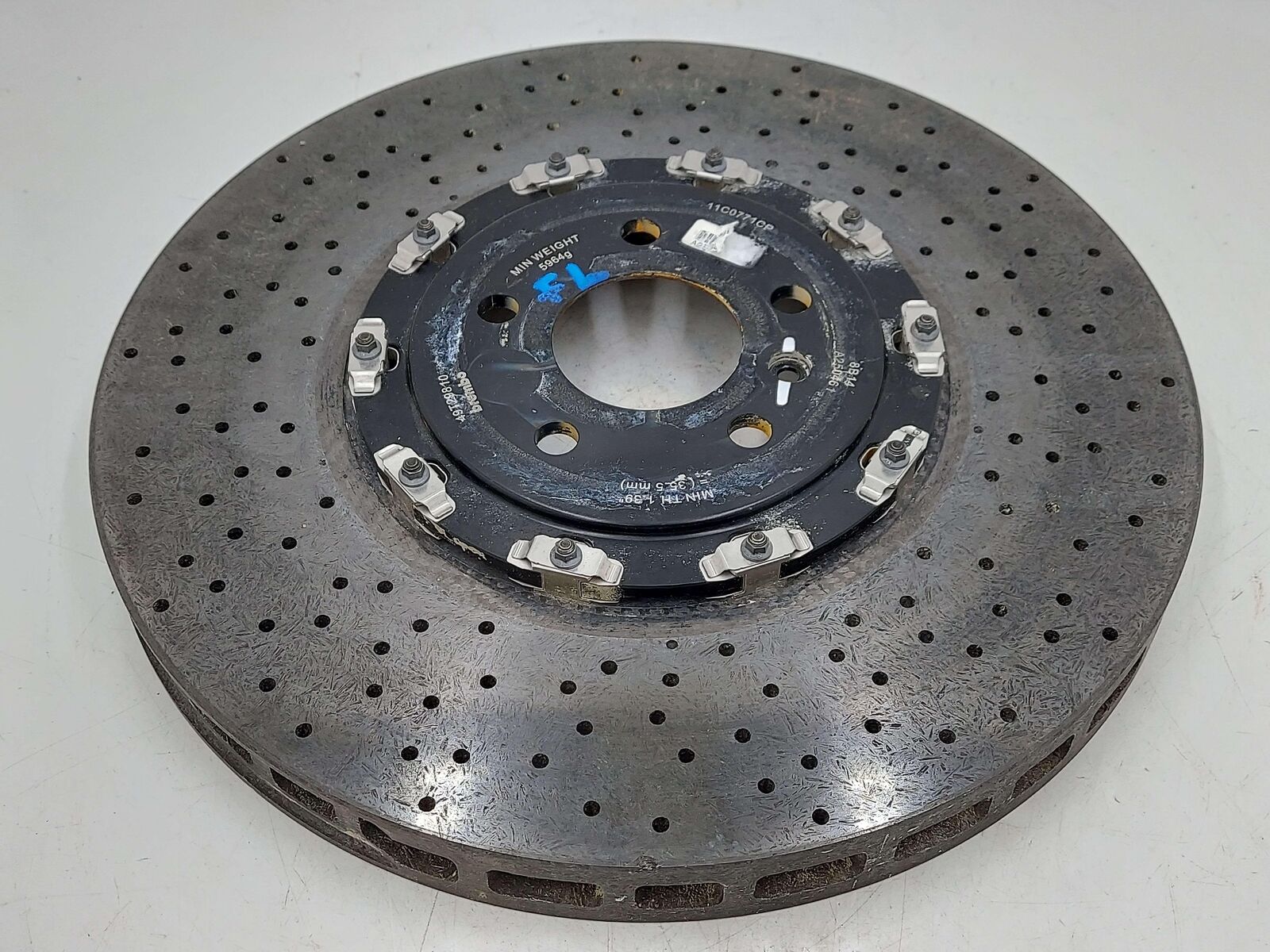 2018 Mclaren 570s Front LH Left Ceramic Brake Rotor 6.14KG 11C0771CP 8K KMS GOOD