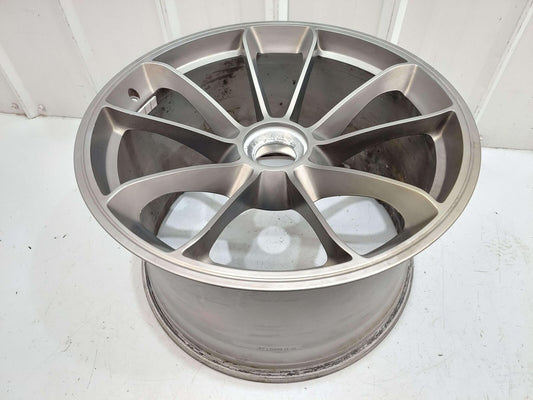 14-16 PORSCHE 911 991 GT3 REAR WHEEL RIM 20X12 10 SPOKE ALLOY *NOTE