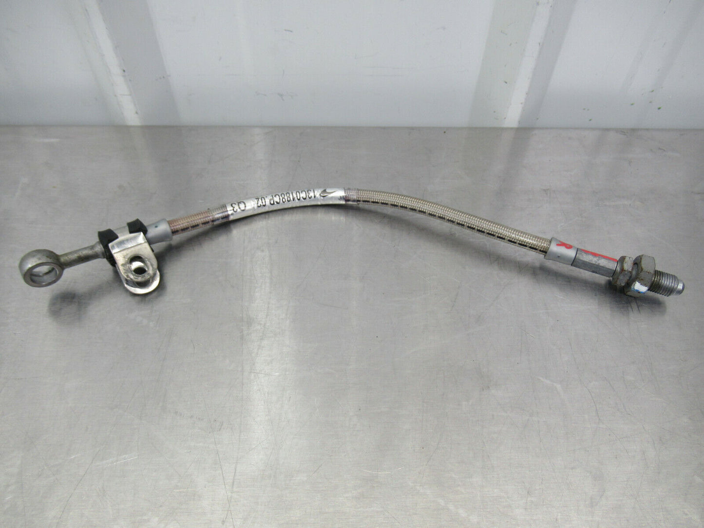 T020 2016 16 MCLAREN 570S LH LEFT REAR BRAKE LINE TO CALIPER LINE #19 13C0188CP