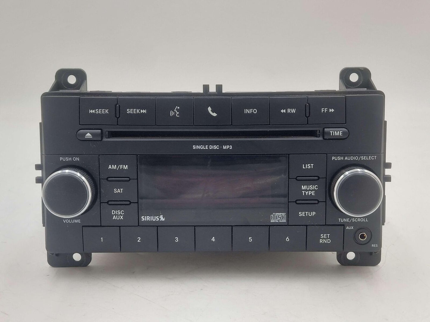 11 DODGE DURANGO SIRIUS SINGLE DISC CD RES RADIO RECEIVER RES P05091330AB