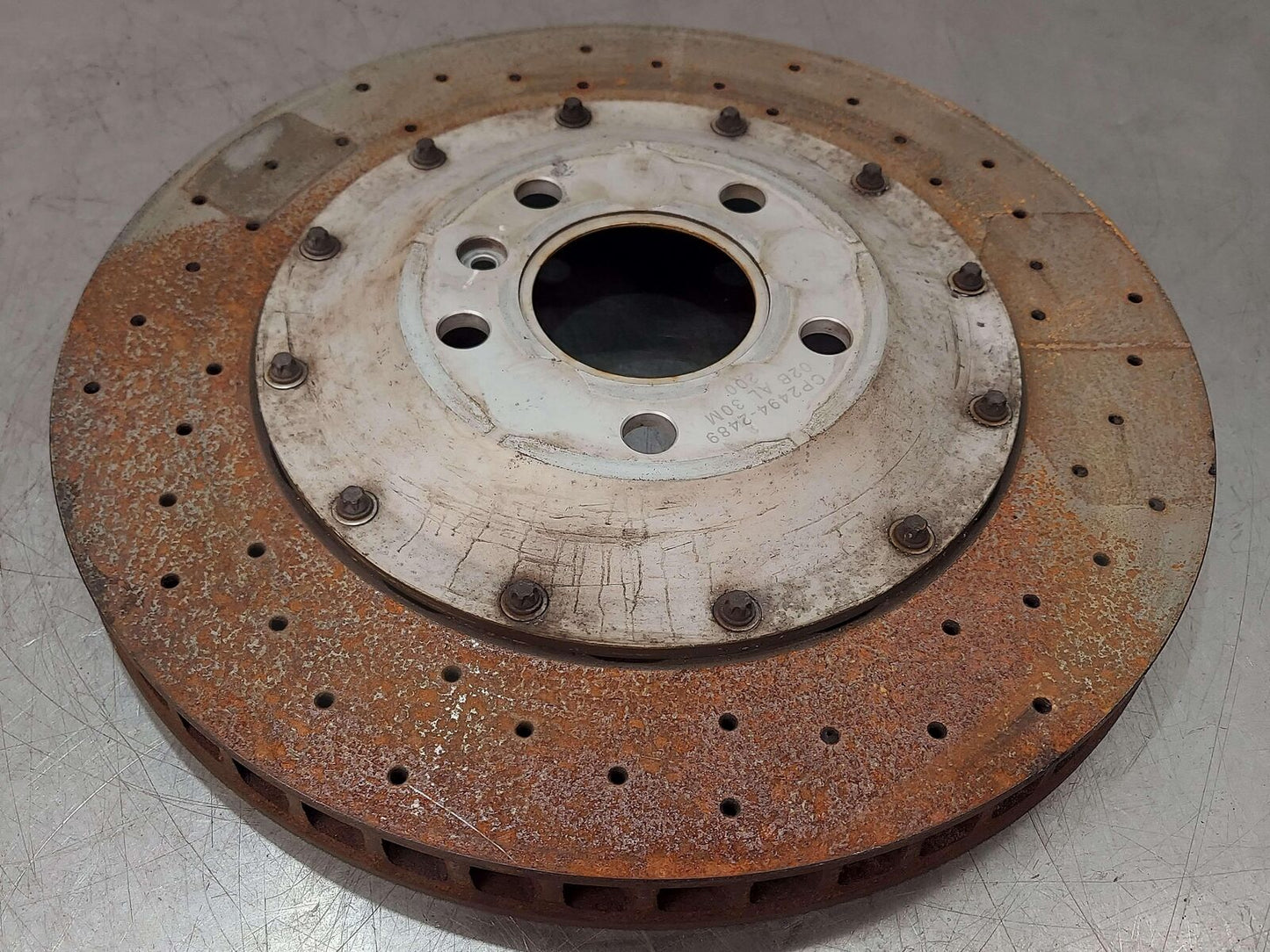 2016 MCLAREN 540C REAR RIGHT BRAKE DISC ROTOR STEEL DRILLED CP2494-2489