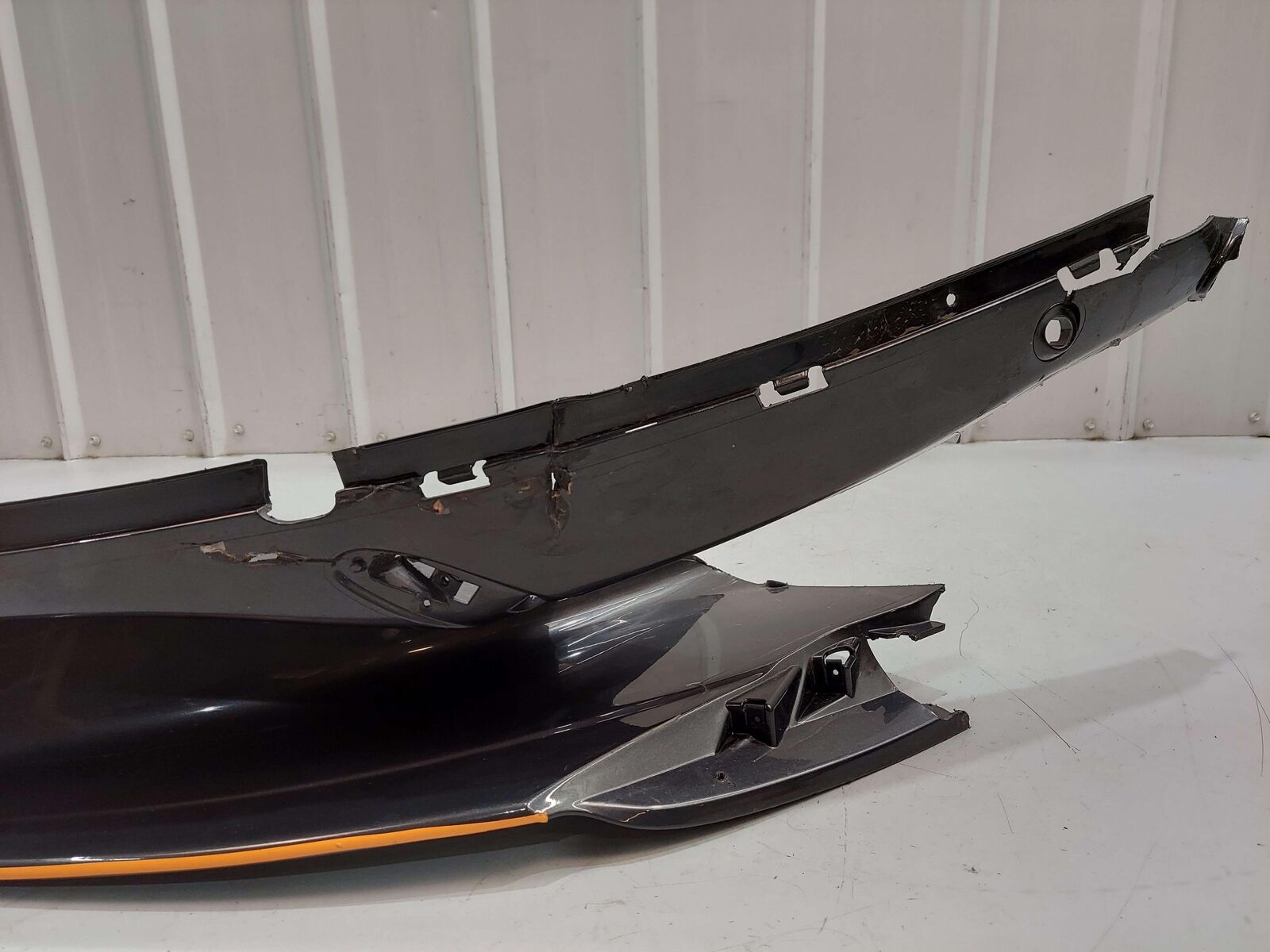 2017 MCLAREN 570S FRONT BUMPER COVER LOWER SECTION GREY W/ ORANGE ACCENT *NOTE