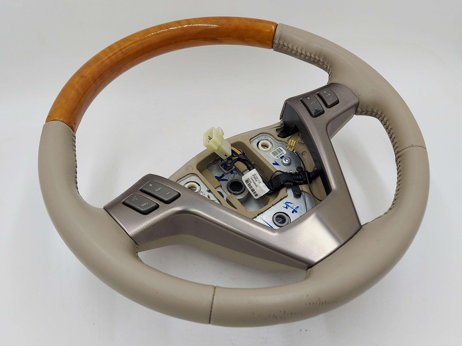 04-06 CADILLAC XLR Steering Wheel Deluxe Light Wood Shale