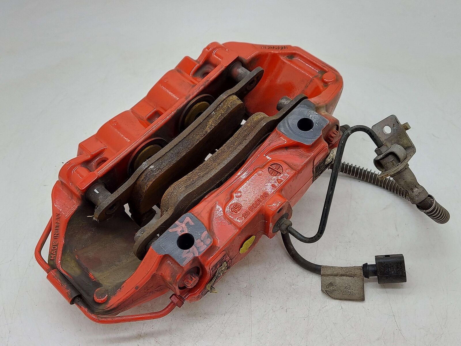 16 PORSCHE CAYMAN GT4 981 REAR LEFT CALIPER RED 991352427 *GOUGES*