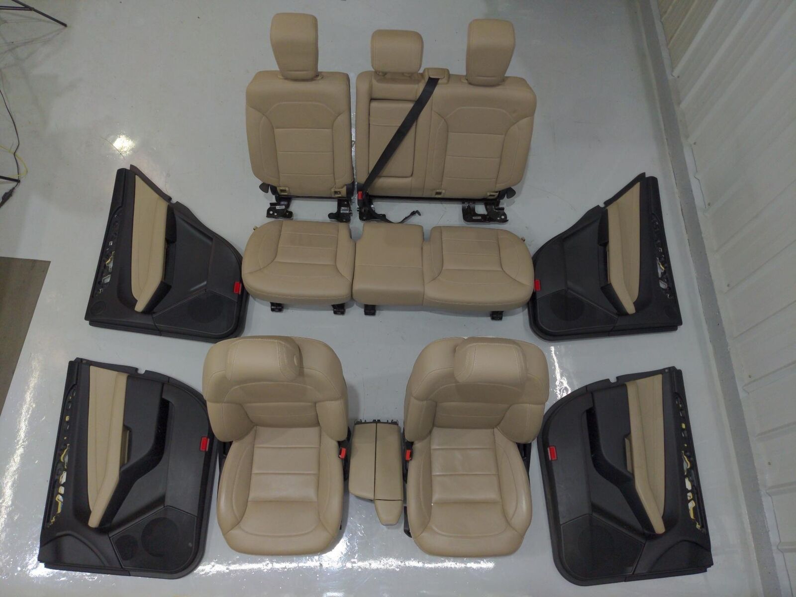 12-16 MERCEDES ML350 W166 Biege Interior Front Rear Seat Door Panels *notes*