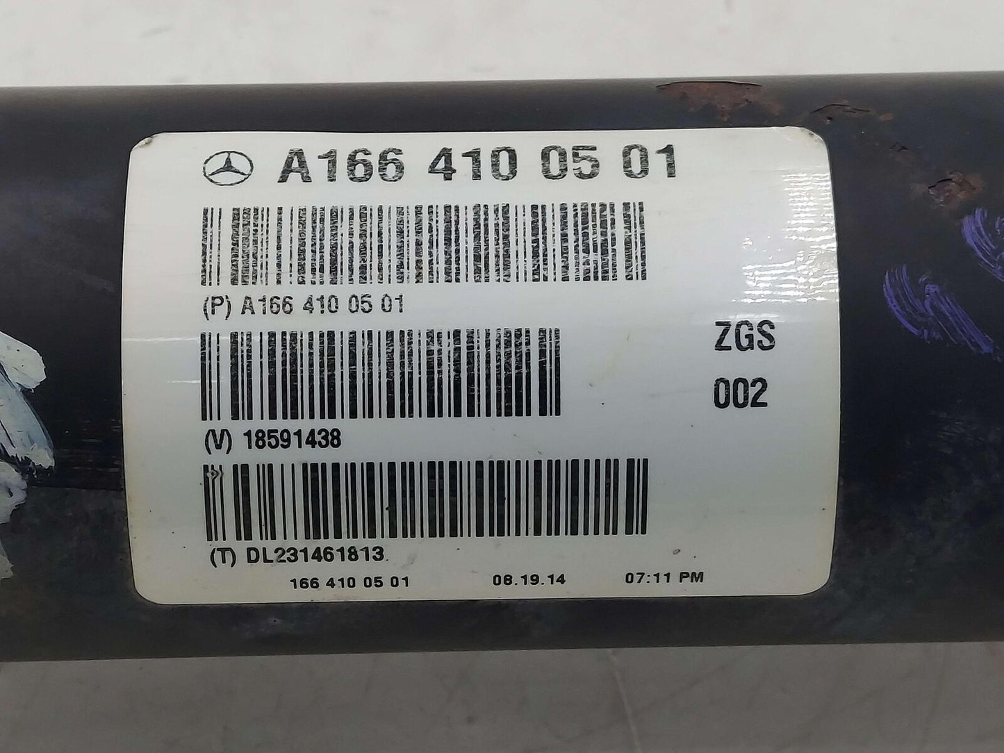 13-15 MERCEDES GL63 AMG X166 FRONT DRIVE SHAFT A1664100501