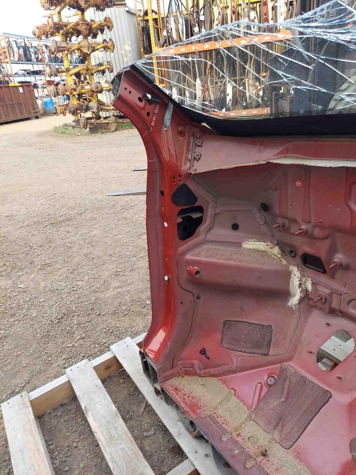 14 RANGE ROVER EVOQUE Red LH Left A Pillar With Frame Horn apron cut section