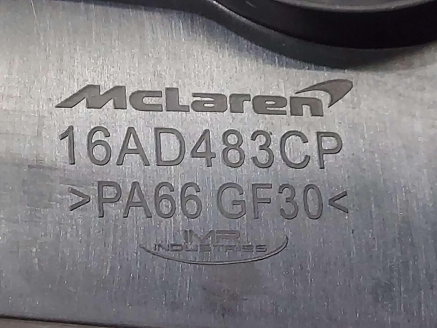 2023 McLaren Artura Radiator Rad Duct 16AD483CP