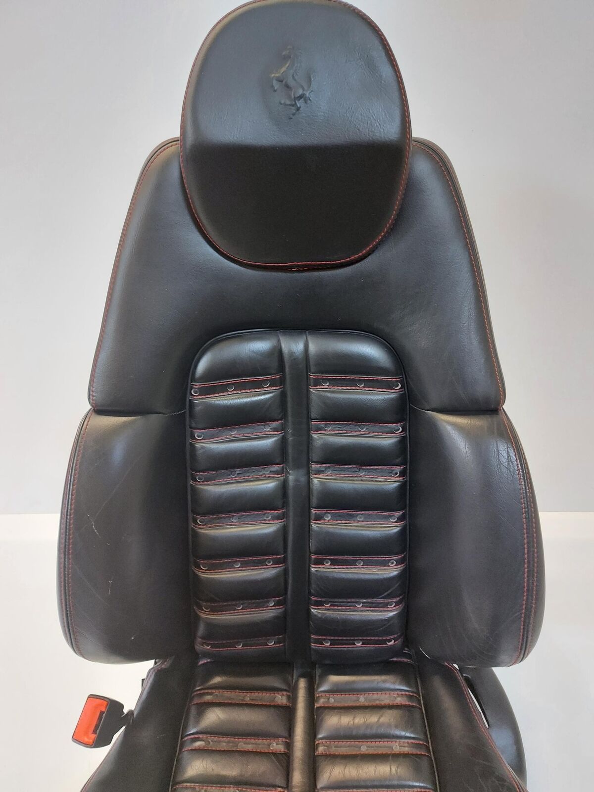 2000 Ferrari 360 Modena Front Seat Left Driver LH Black W/ Red Stitching