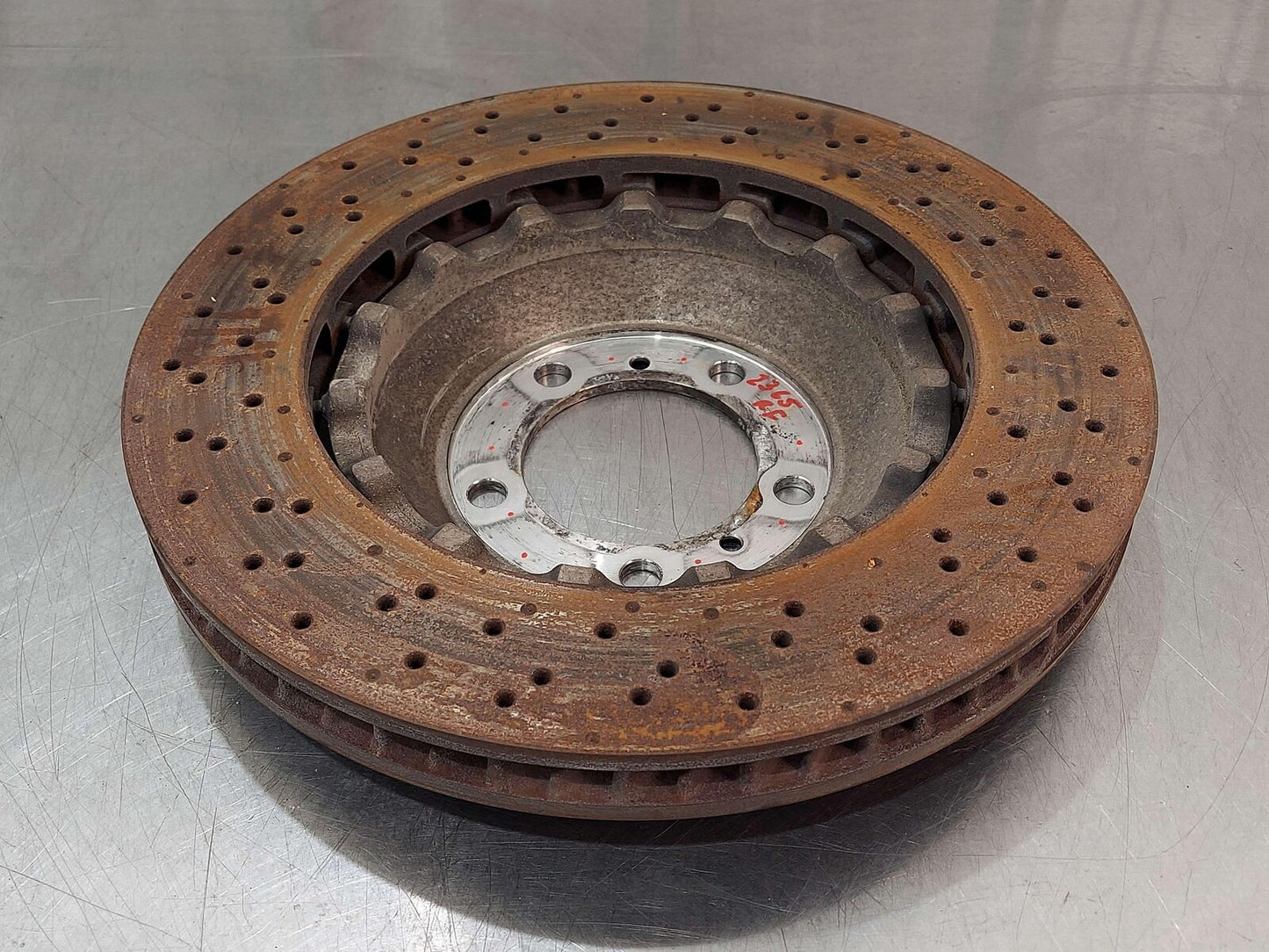 16 PORSCHE CAYMAN GT4 981 FRONT RIGHT BRAKE DISC ROTOR 98135140680 6K MILES!