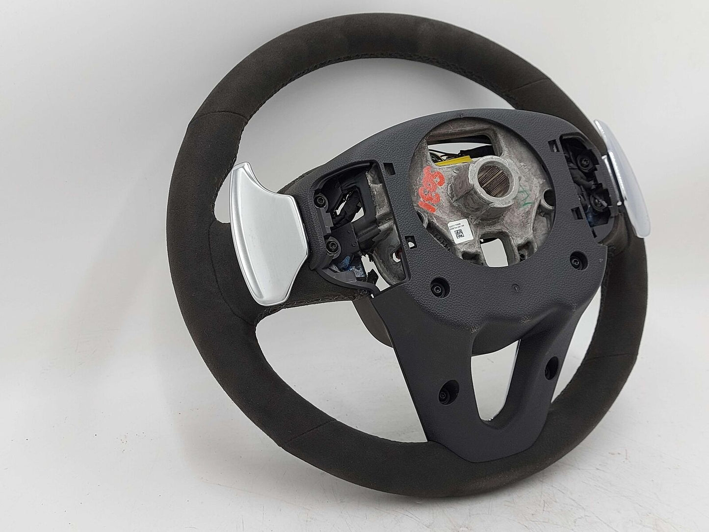 20-21 CADILLAC CT5 STEERING WHEEL ALCANTARA SUEDE LEATHER BLACK W/PADDLE SHIFTER