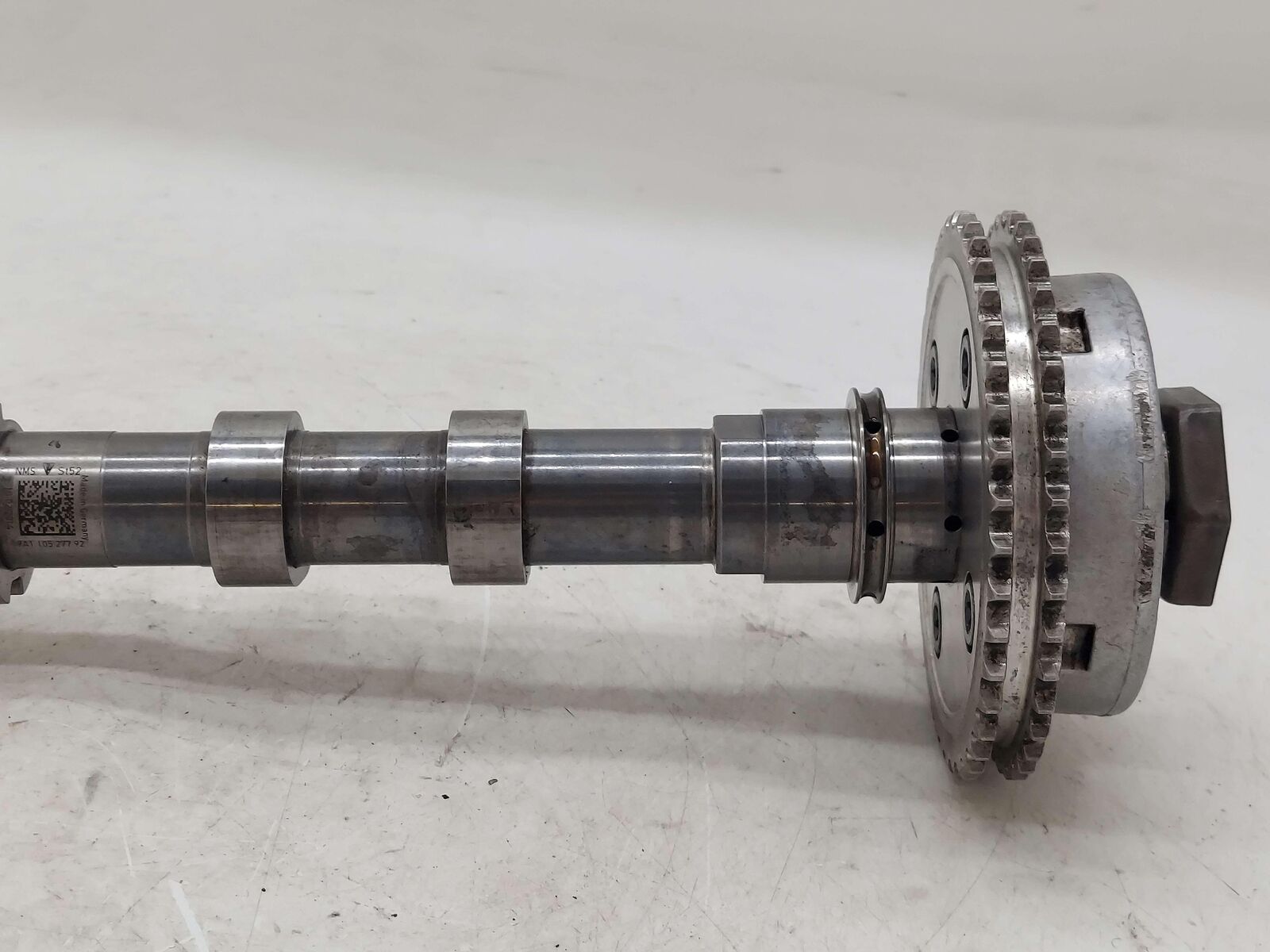 2014 PORSCHE 911 991 GT3 3.8L MA1.75 LEFT EXHAUST CAMSHAFT W/ GEAR ADJUSTER