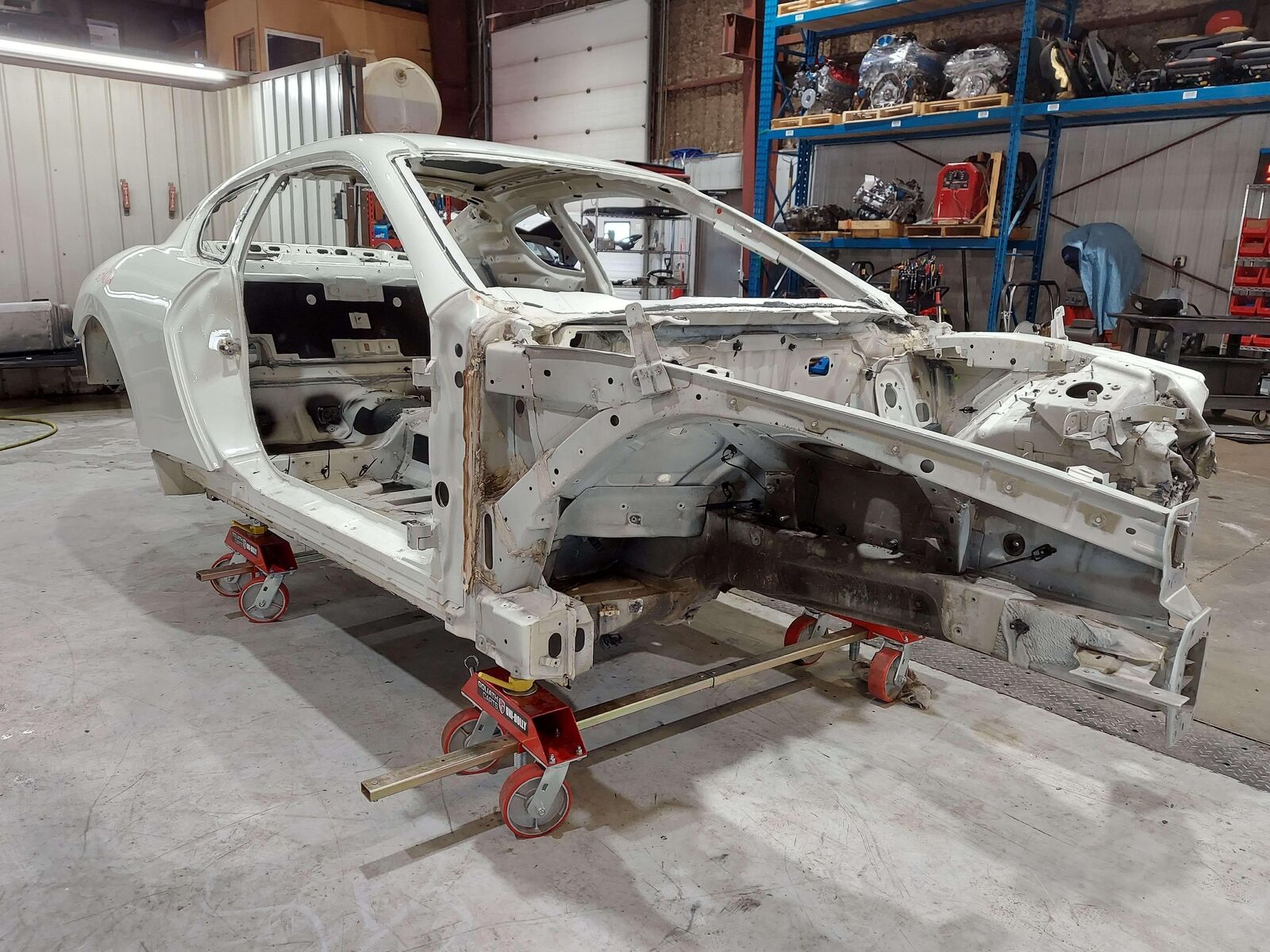 2010 MASERATI GRAN TURISMO GT S FRONT FRAME ASSEMBLY WHITE *LEFT FRONT DAMAGE*