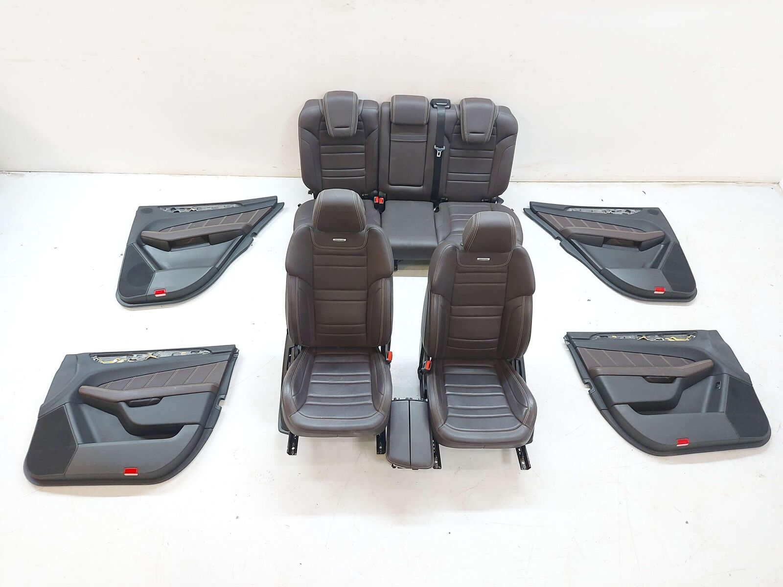 16-19 MERCEDES W166 GLE63s AMG Brown Interior Seats/Door Panels/Console *Note