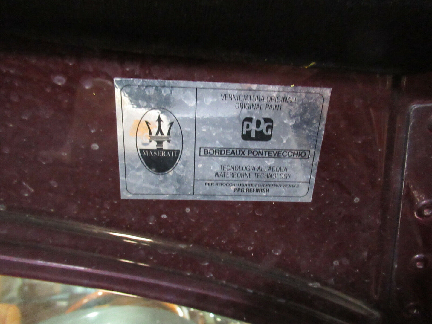 W009 2007 07 MASERATI QUATTROPORTE HOOD PANEL