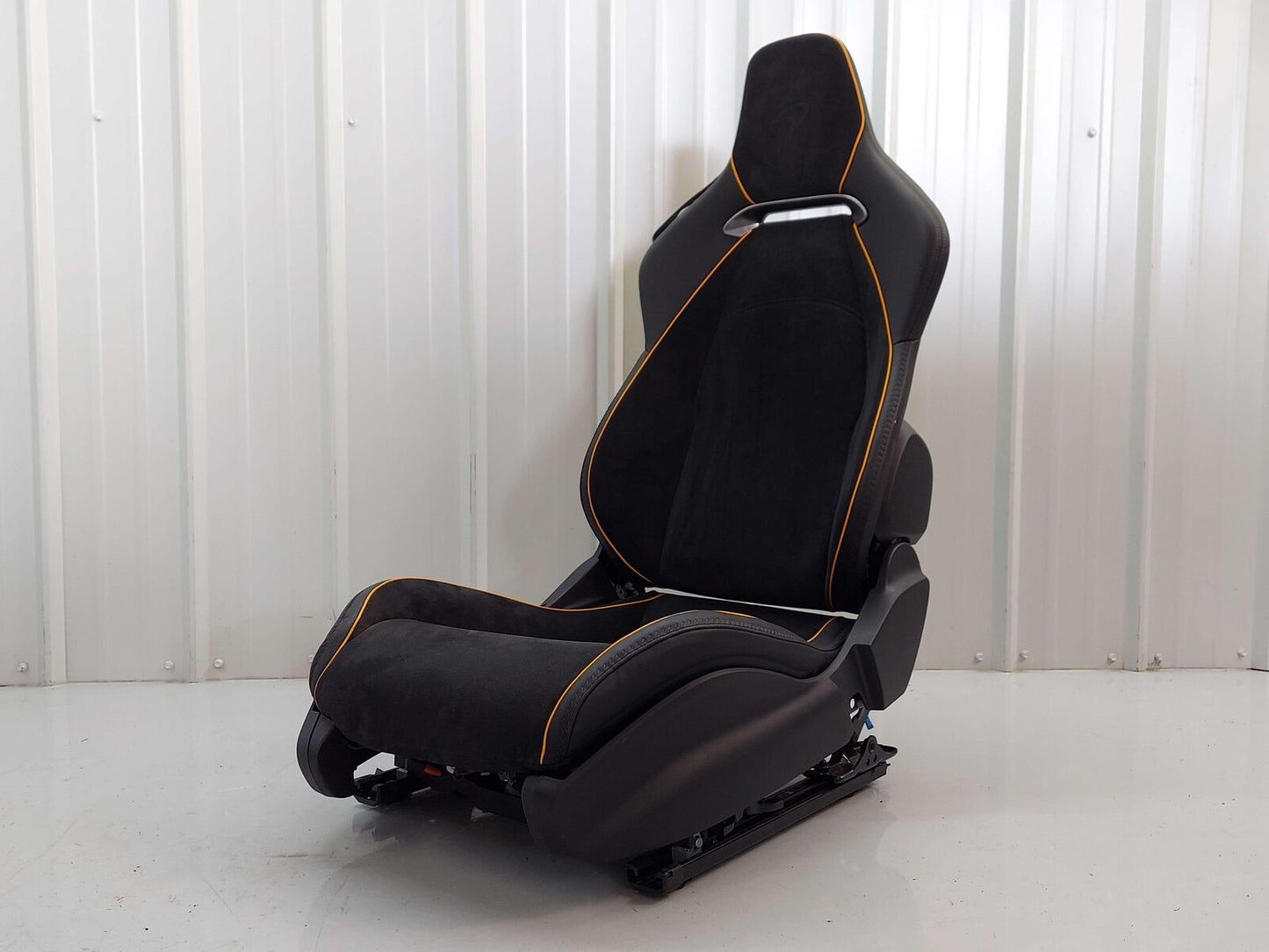 23 Mclaren Artura Front Right Seat Black Alcantara Leather W/Orange Piping Note