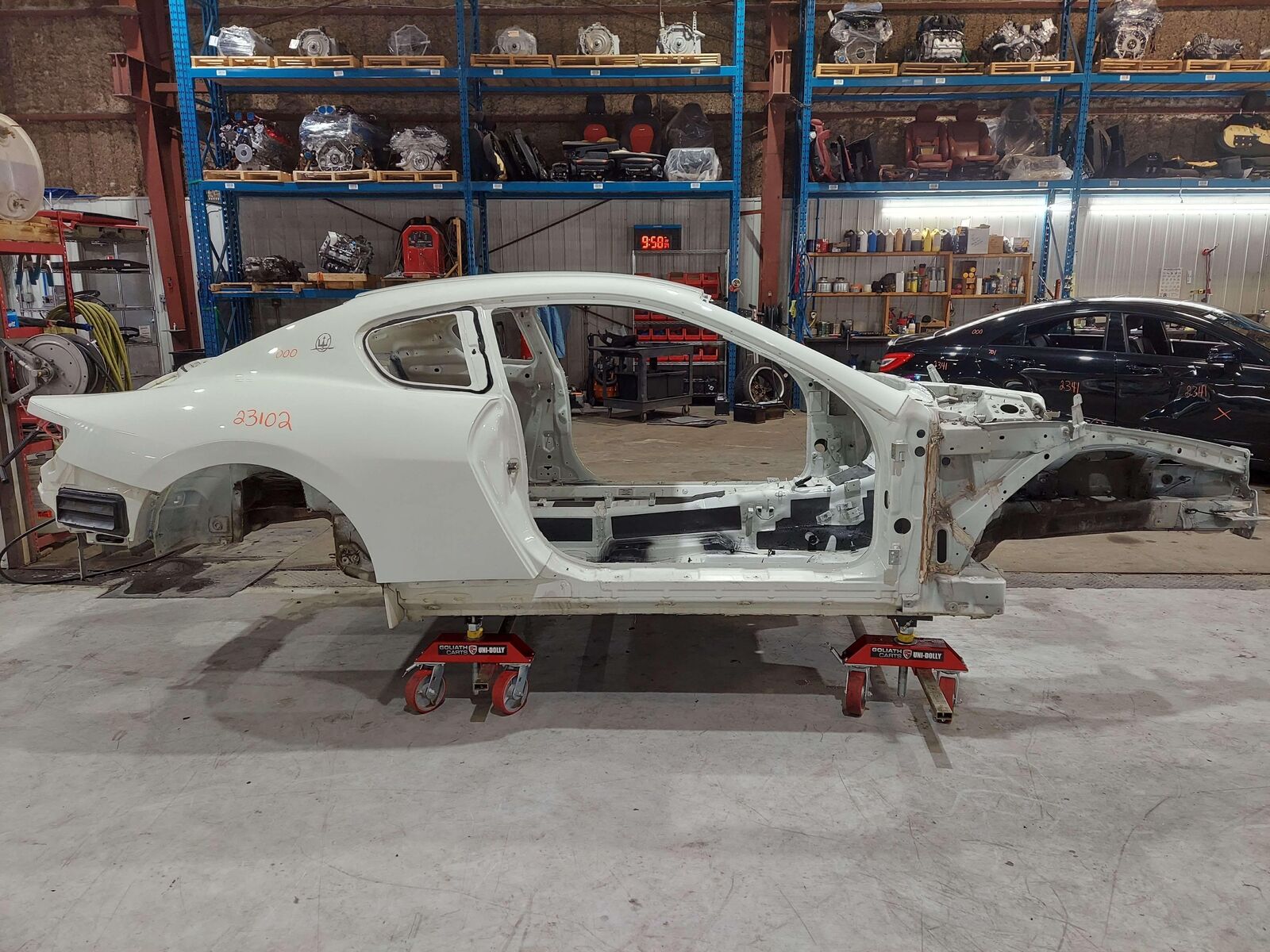 2010 MASERATI GRAN TURISMO GT S FRONT FRAME ASSEMBLY WHITE *LEFT FRONT DAMAGE*