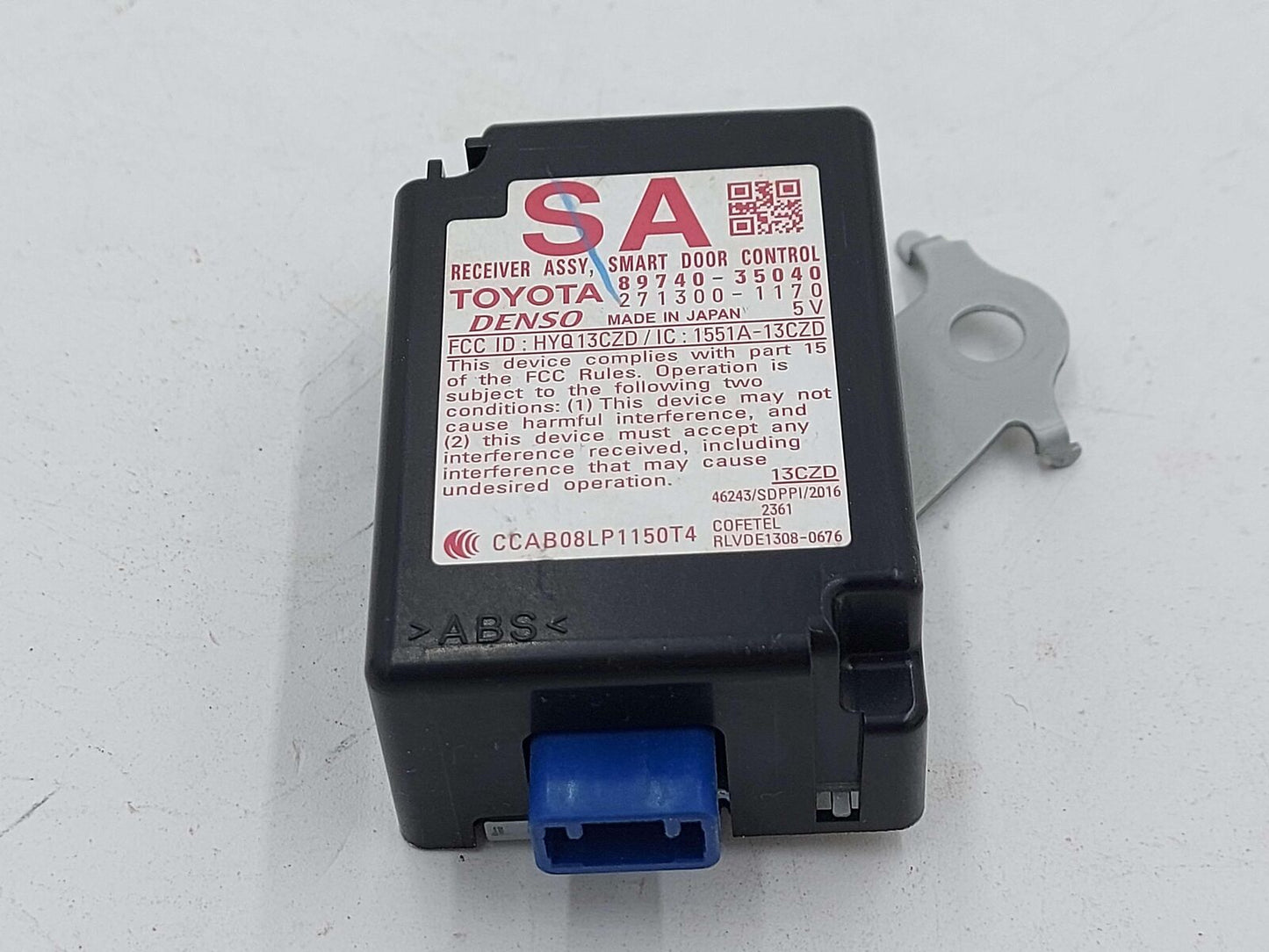 2018 TOYOTA 4RUNNER SMART DOOR CONTROL MODULE 89740-35040