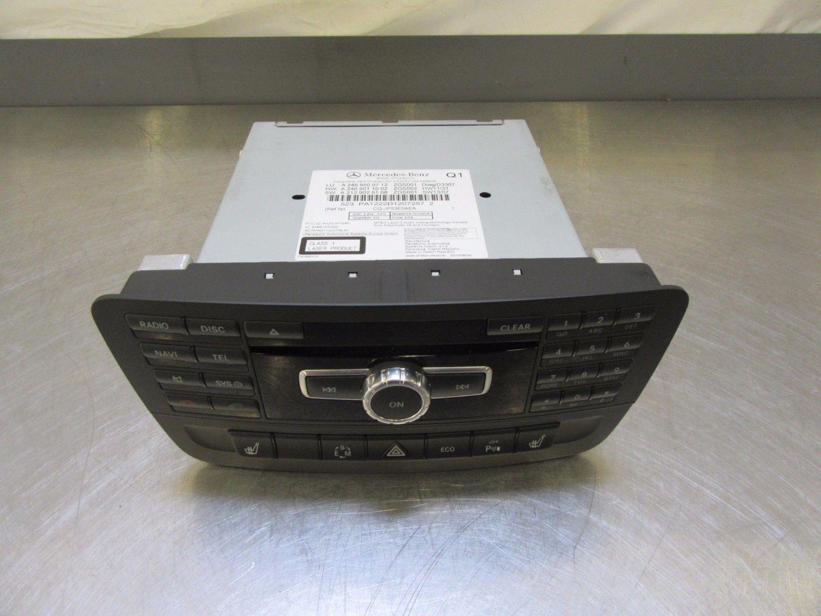 2013 Mercedes CLA250 RADIO CONTROL HEAD UNIT A2469000712