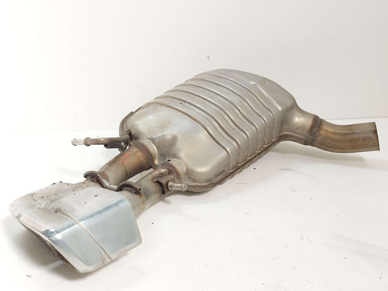 12-18 Mercedes W218 CLS63s AMG LEFT EXHAUST MUFFLER A2184900101 *HEAT DAMAGE*