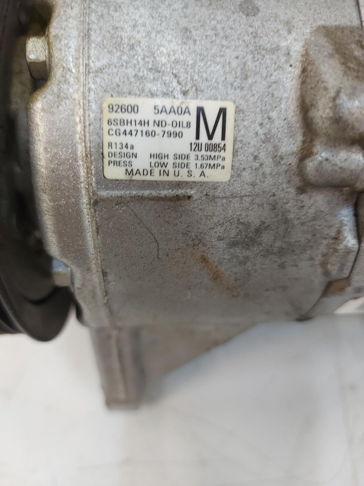 15 16 17 18 19 20 NISSAN MURANO A/c AC Air Compressor 926005aa0a 6k KM's 3.5L