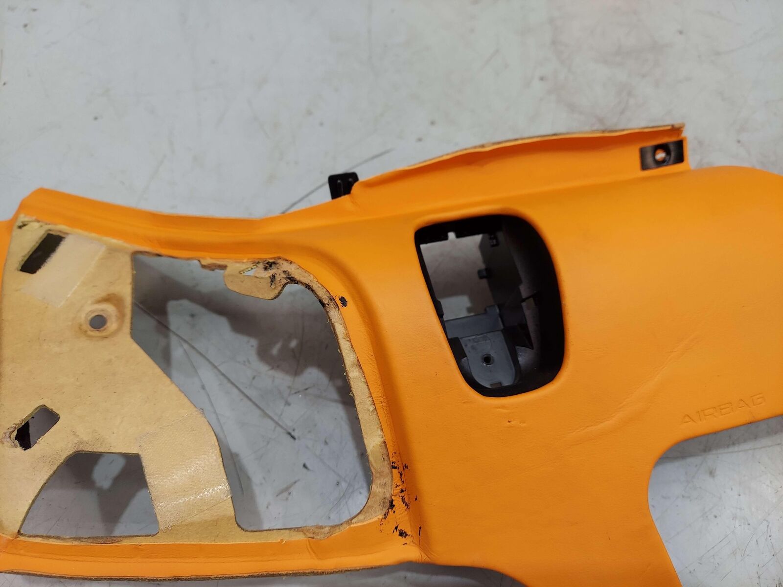 2017 MCLAREN 570S DASH PANEL LOWER ORANGE 100012744 *CREASED MINOR KNICKS*