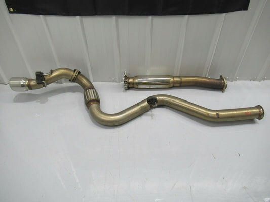 T106 2012 12 SUBARU IMPREZA WRX STI AFTERMARKET EXHAUST SINGLE EXIT