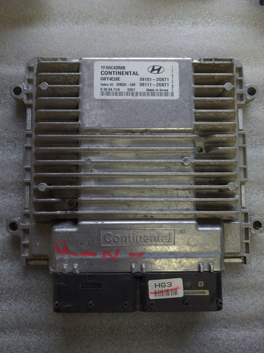 11 HYUNDAI SONATA Engine Computer Module ECM ECU 39101-2g671 25k KM'S!