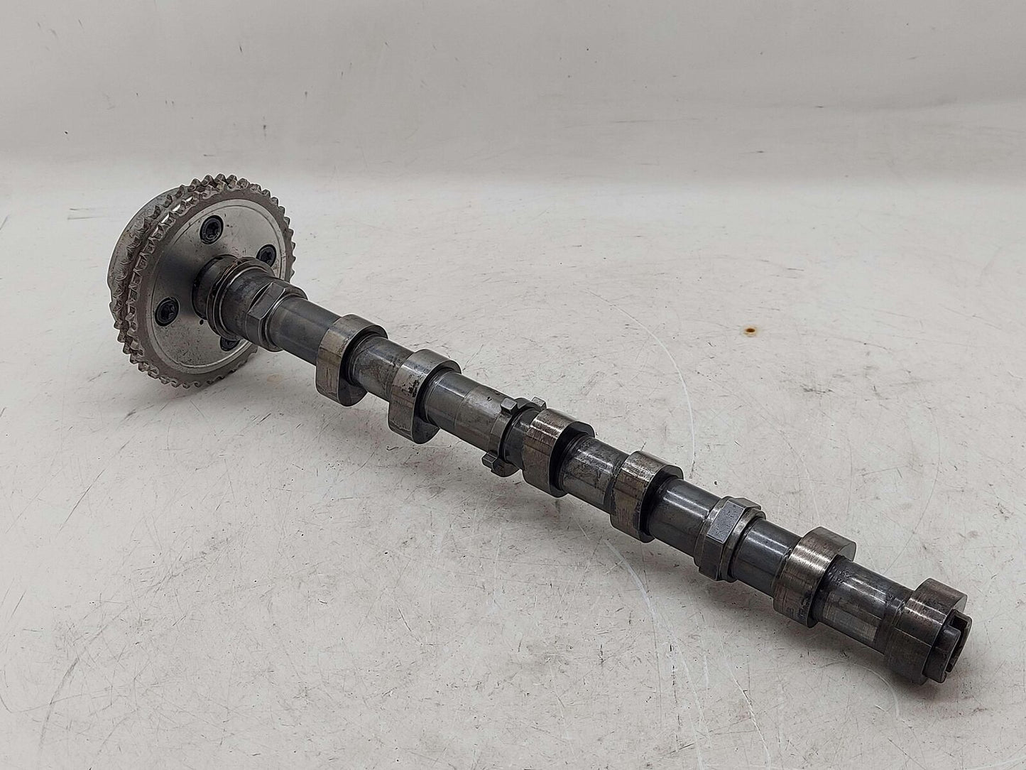 2014 PORSCHE 911 991 GT3 3.8L MA1.75 LEFT EXHAUST CAMSHAFT W/ GEAR ADJUSTER