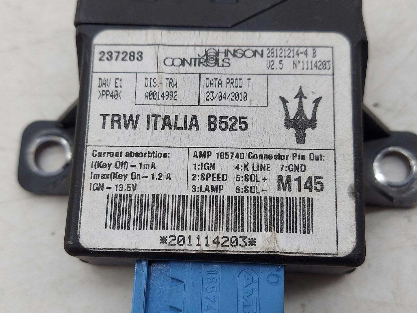 2010 Maserati GranTurismo S M145 Coupe POWER STEERING CONTROL MODULE 237283