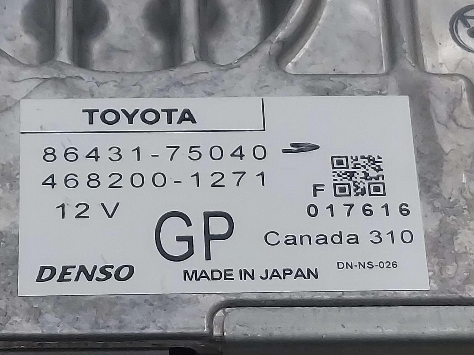 10-12 LEXUS HS250H NAVIGATION GPS CONTROL UNIT 86431-75040 *CANADA 310 SPEC*