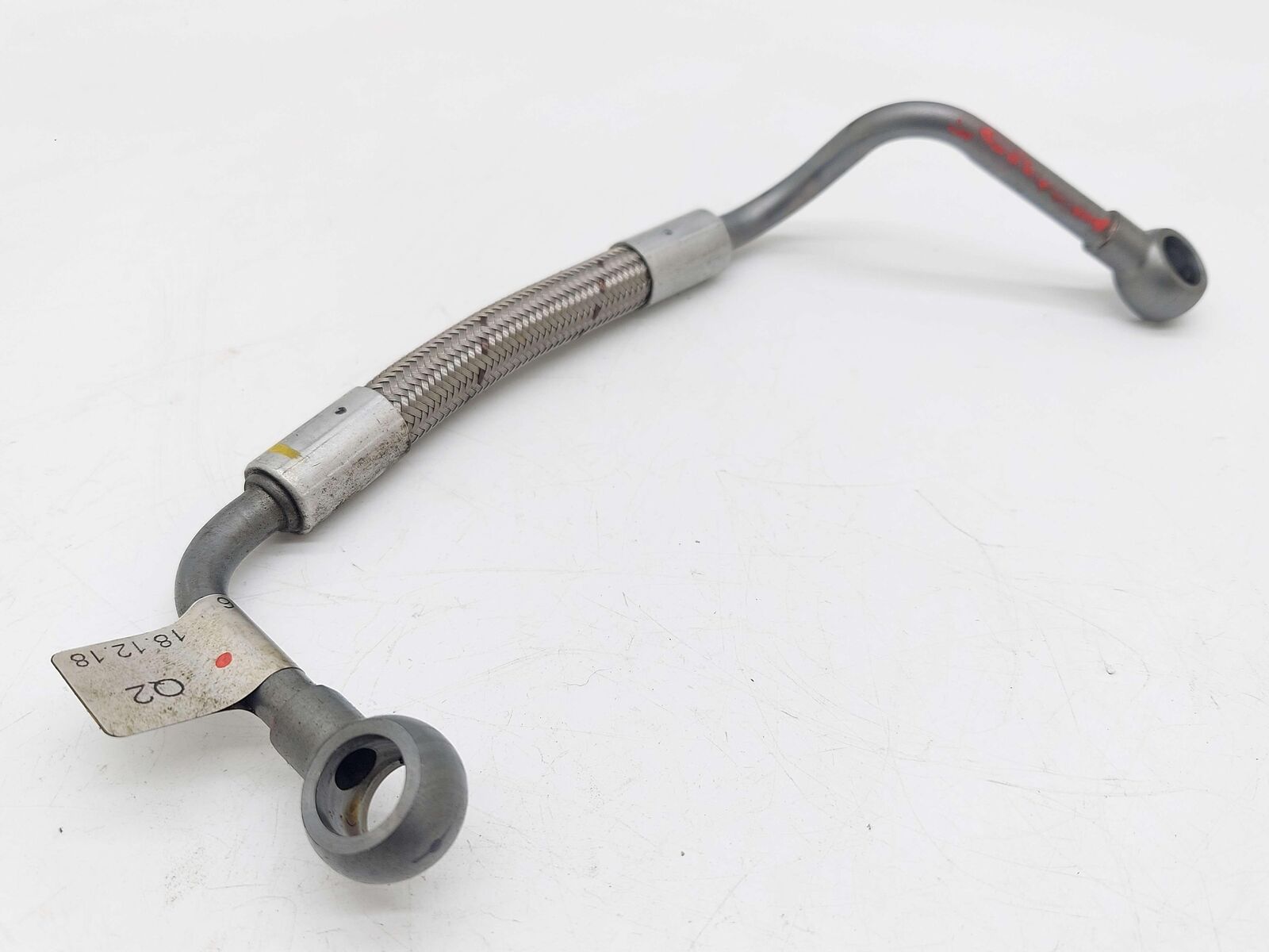 2019 MCLAREN 720S SPIDER LEFT HOSE TURBO OIL FEED PIPE 14F0540CP