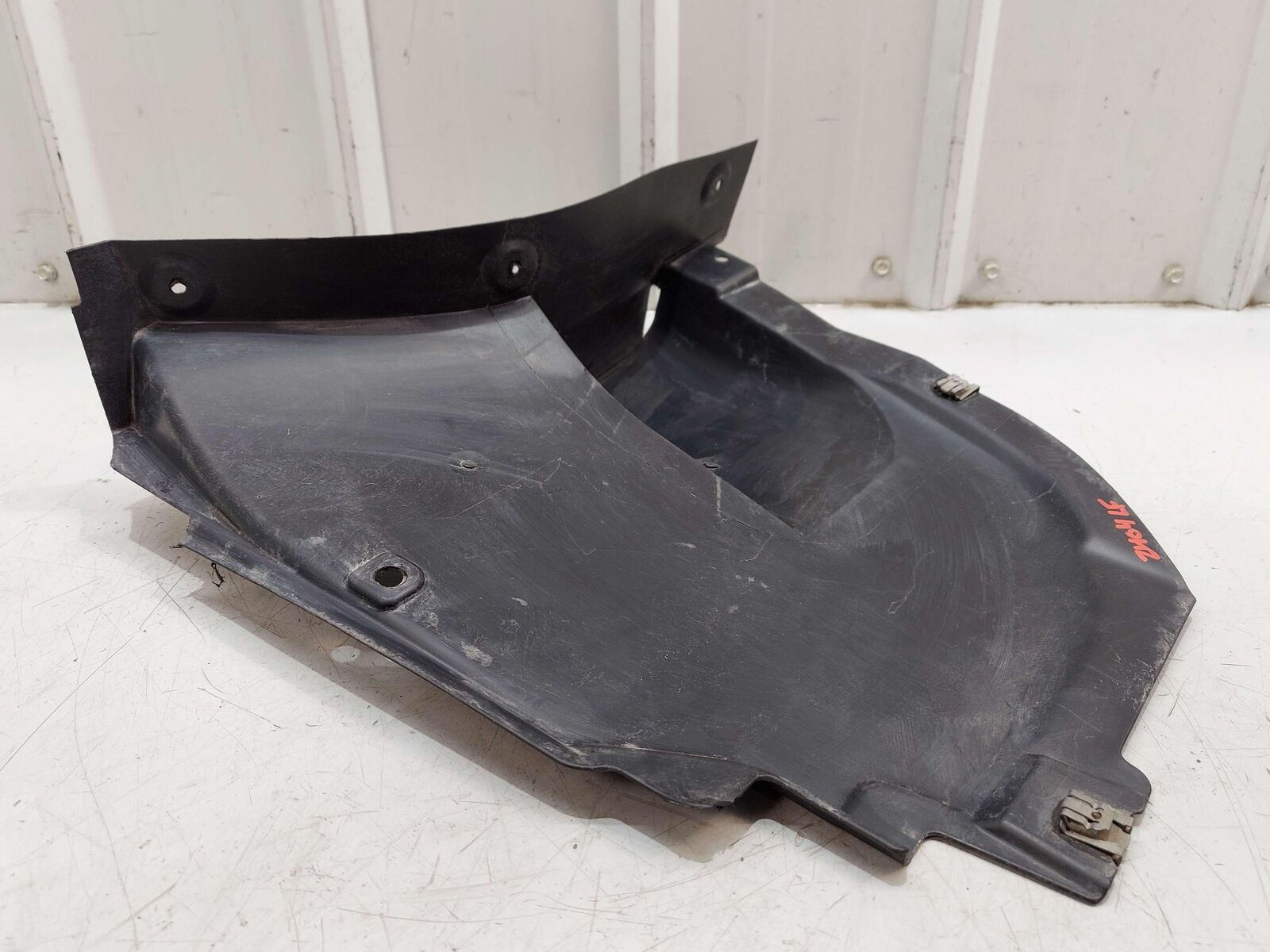 2014 PORSCHE 911 991 GT3 FRONT LEFT SPLASH GUARD *TORN GOUGES*