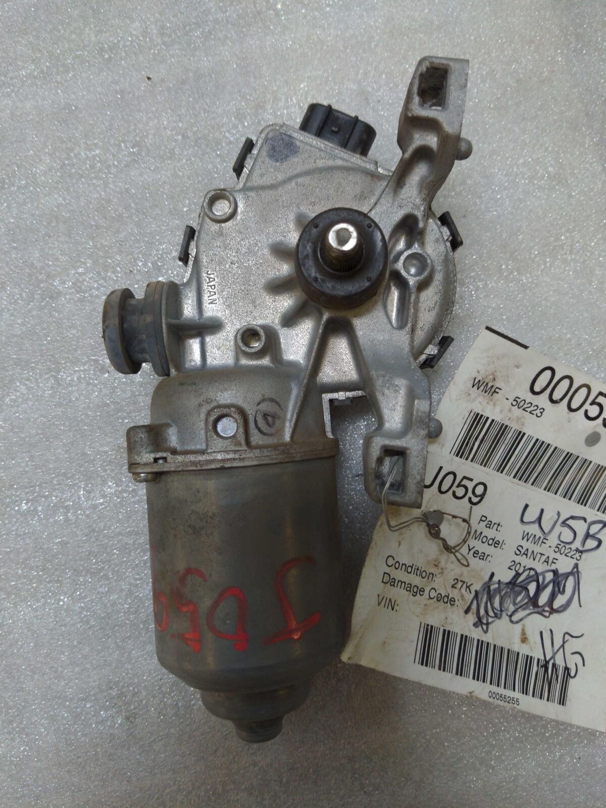 J059 2011 HYUNDAI SANTA FE Front Wiper Motor 981100w000