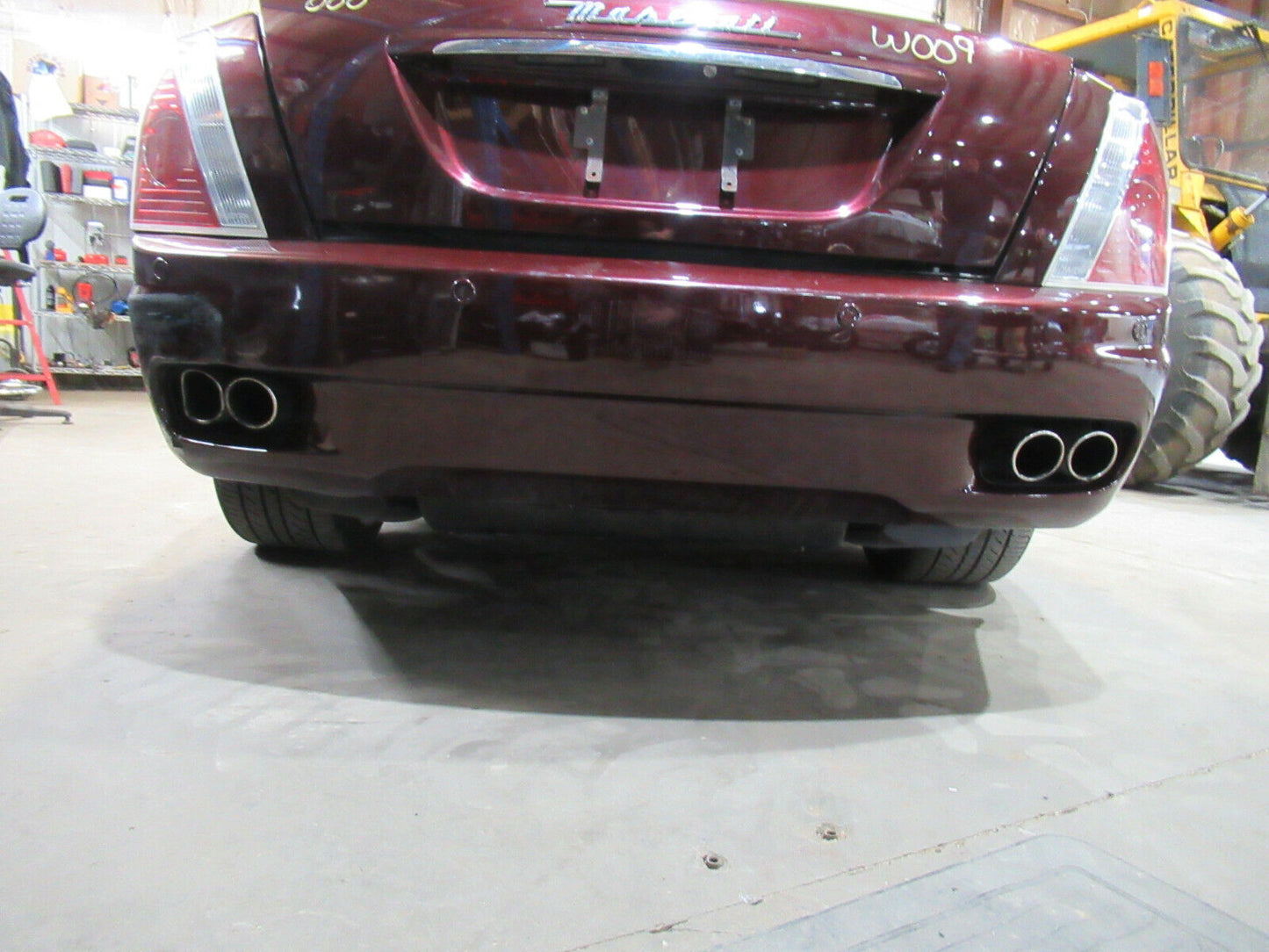 W009 2007 07 MASERATI QUATTROPORTE 4.2 REAR BUMPER COVER SCRATCHED