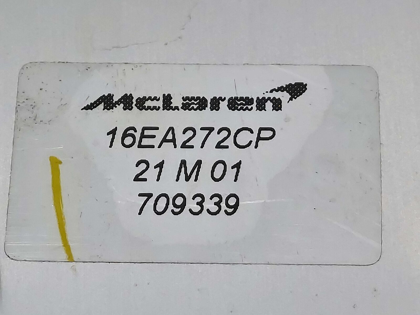 2023 McLaren Artura Engine Cover 3.0L *scratched chipps* 16EA272CP 3K KM