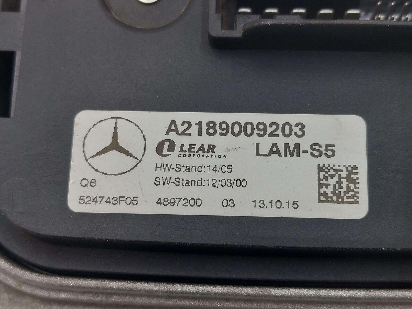 2016 Mercedes GL350 X166 LED Ballast Headlight Control Module A2189009203