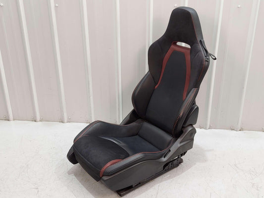 2021 MCLAREN GT SEAT DRIVER LEFT BLACK ALCANTARA W/ RED INSERTS *NOTES*