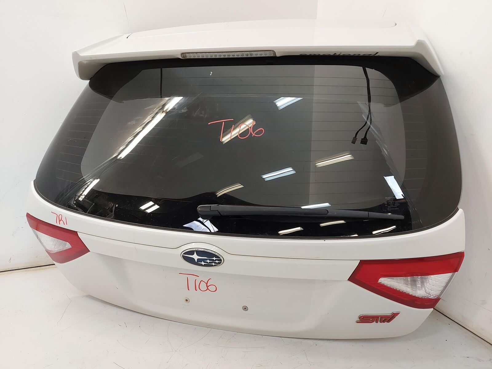 08-14 SUBARU IMPREZA WRX STI Trunk Decklid Hatch Tailgate White *NOTES*