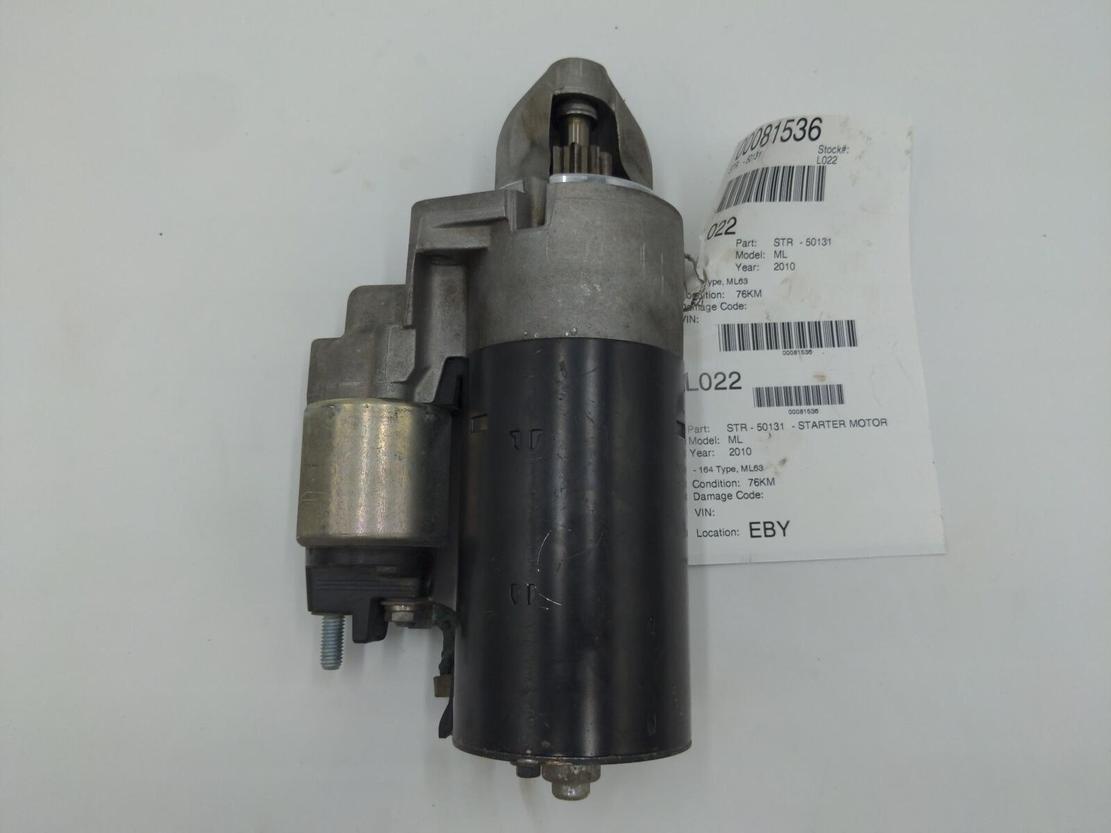 07 08 09 10 11 MERCEDES ML63 Starter Motor Amg A0061515301 164 Type