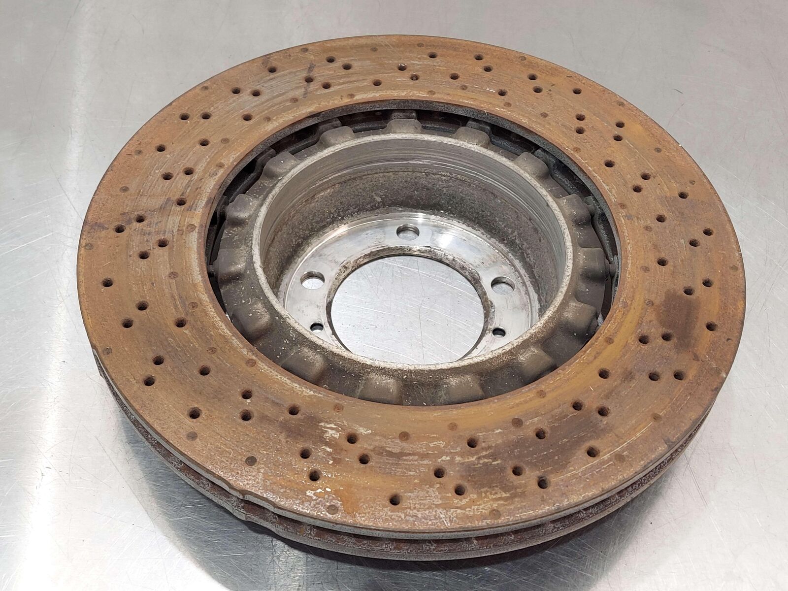 16 PORSCHE CAYMAN GT4 981 REAR LEFT BRAKE DISC ROTOR 6K MILES 98135240780