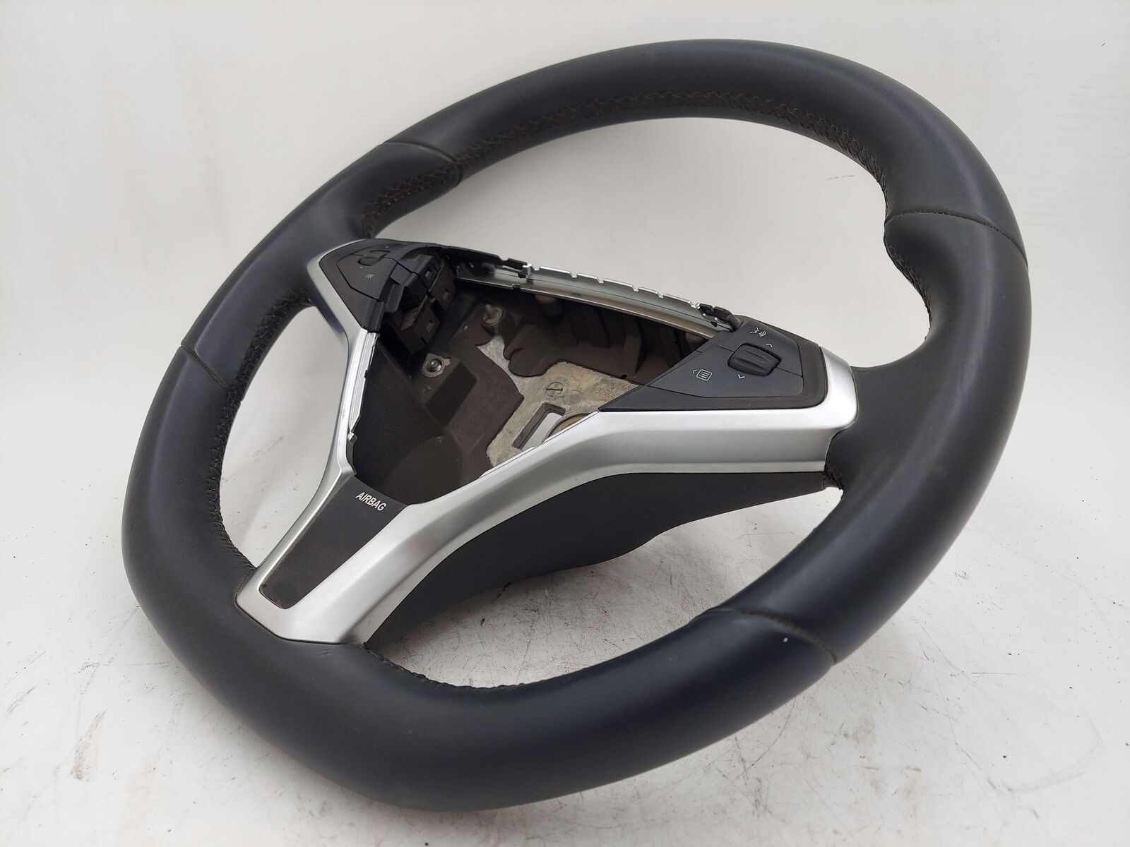 2013 Tesla S Steering Wheel Black Flat Bottom 1005279-00-D