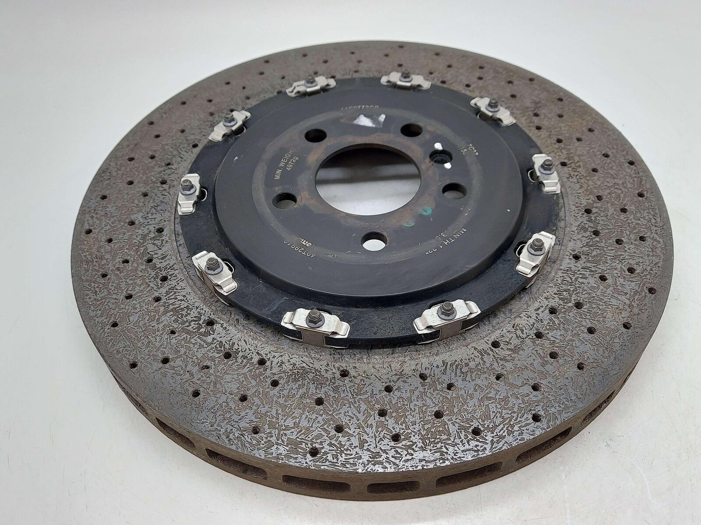 2017 MCLAREN 570S REAR RIGHT BRAKE DISC ROTOR CARBON CERAMIC 5.05KG 34.16MM