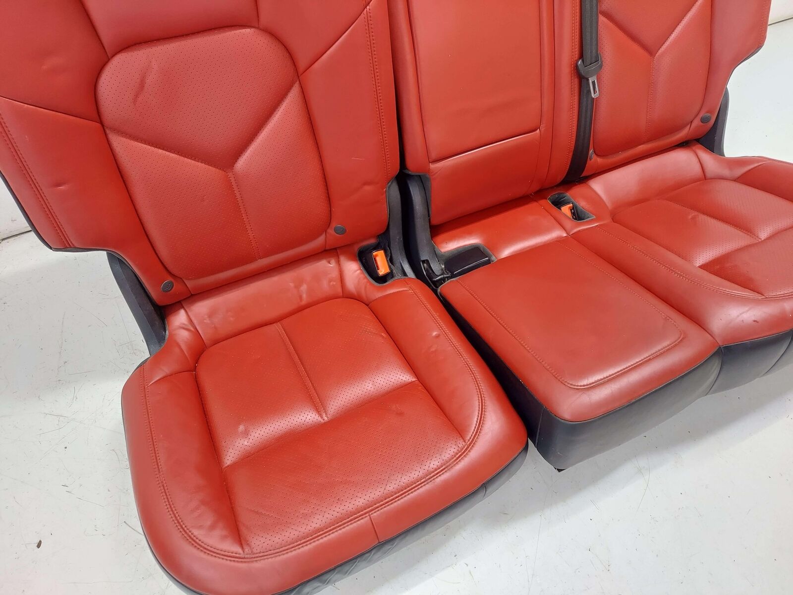 15-18 PORSCHE CAYENNE 958 S FRONT REAR SEAT DOOR TRIM GARNET RED INTERIOR SET