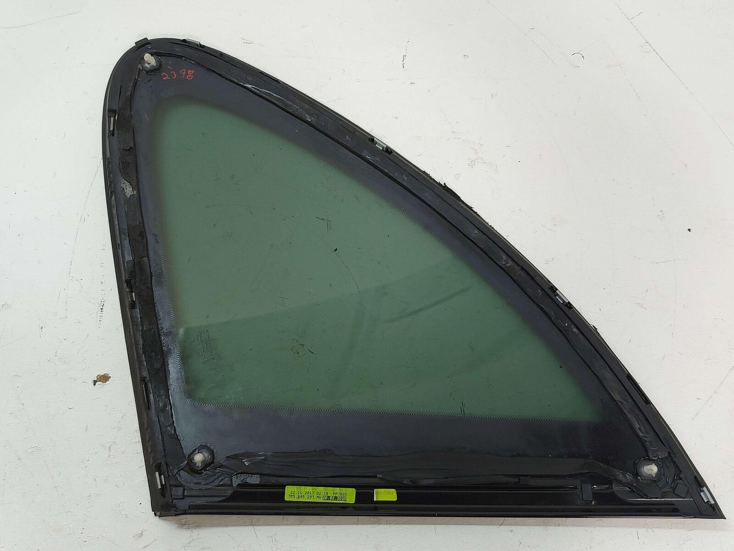 11-18 PORSCHE CAYENNE 958 S E-HYBRID LEFT QUARTER WINDOW GLASS 7P5845297MH