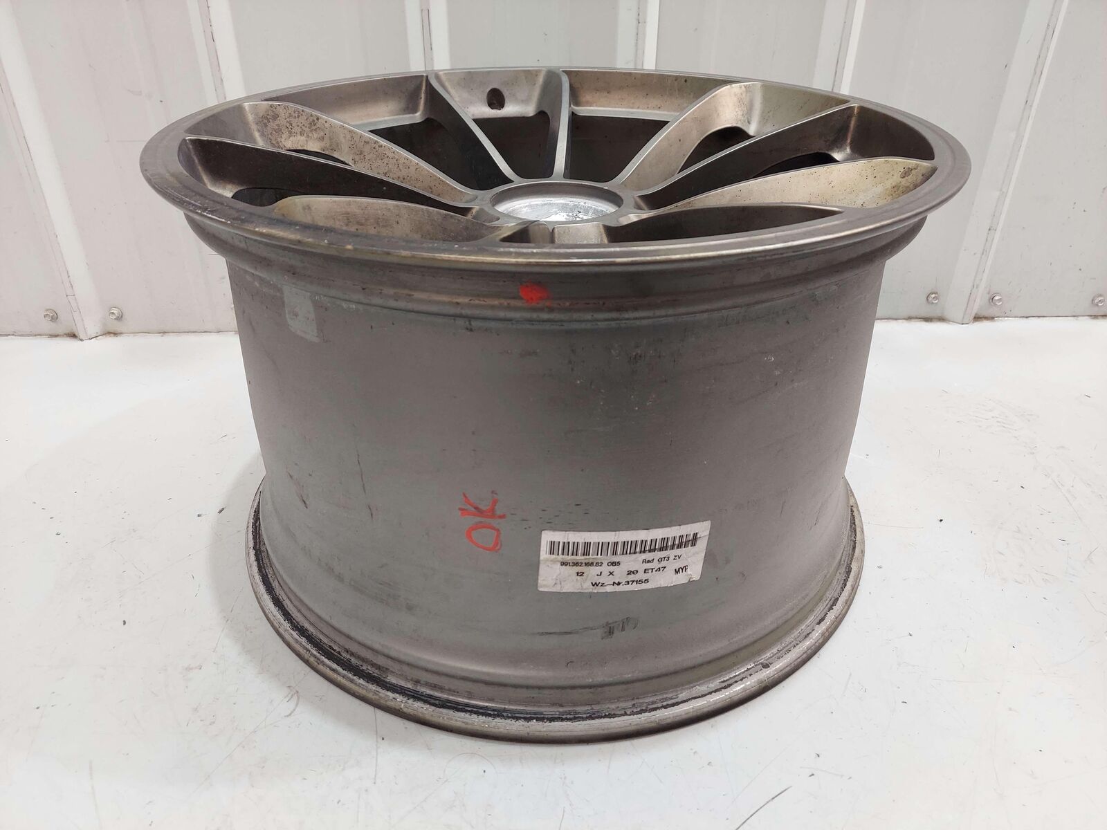 14-16 PORSCHE 911 991 GT3 REAR WHEEL RIM 20X12 10 SPOKE ALLOY *NOTE