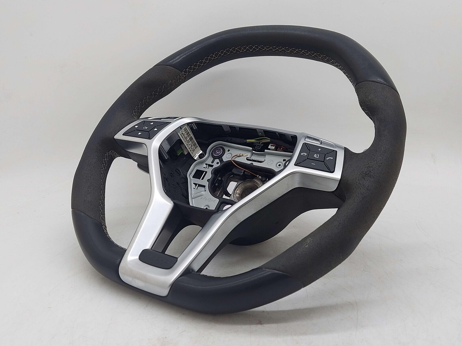 13-14 MERCEDES CLS63S W218 STEERING WHEEL ALCANTARA & LEATHER W/ PADDLE SHIFTERS