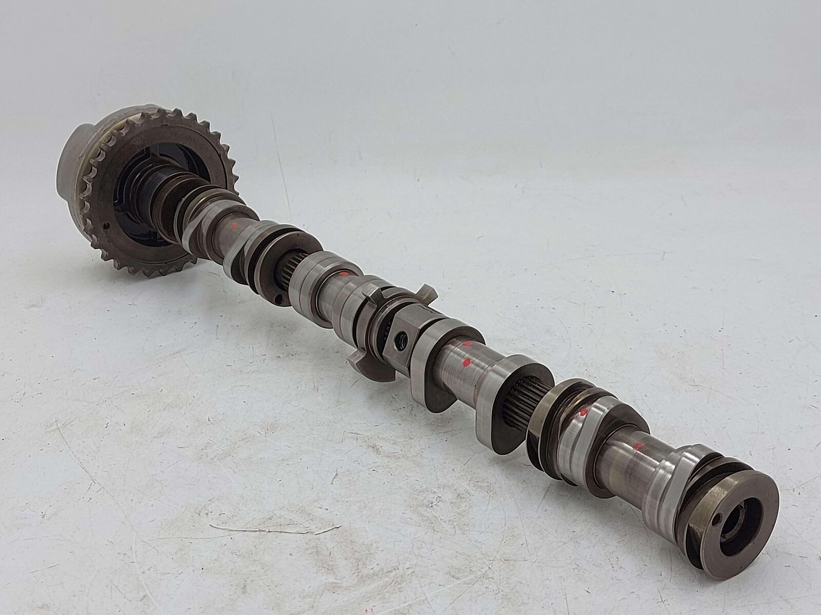 13 AUDI S7 4.0L LEFT EXHAUST CAMSHAFT W/TIMING ADJUSTER GEAR 06E109083N CUE CUEC