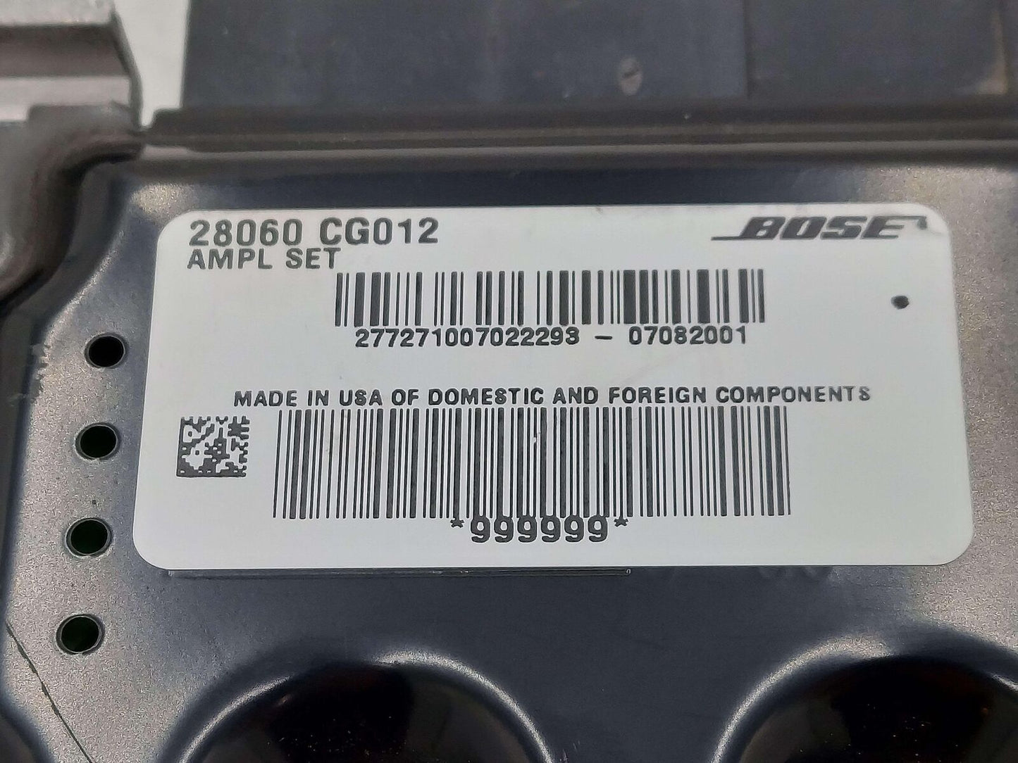 05-08 INFINITI FX45 BOSE AUDIO AMP AMPLIFIER 28060CG012