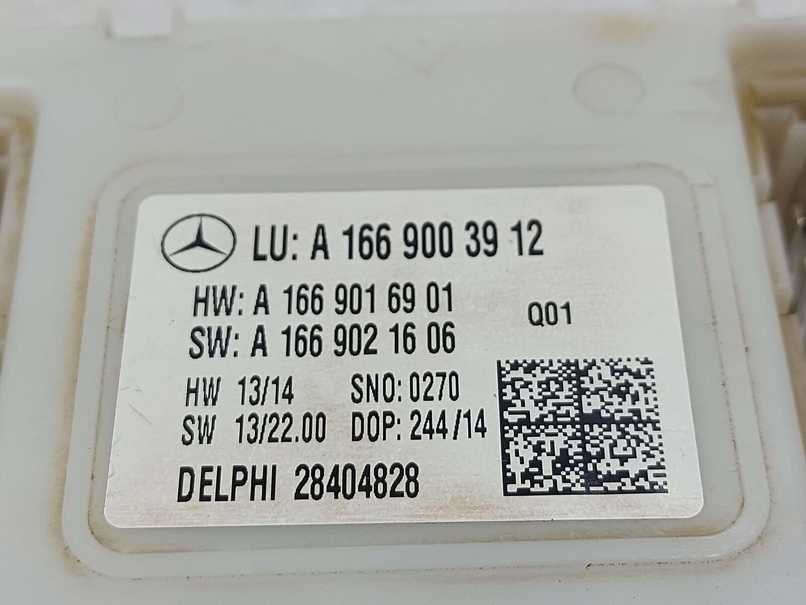 14-16 MERCEDES GL63 AMG X166 BI-XENON LAMP MODULE A1669003912